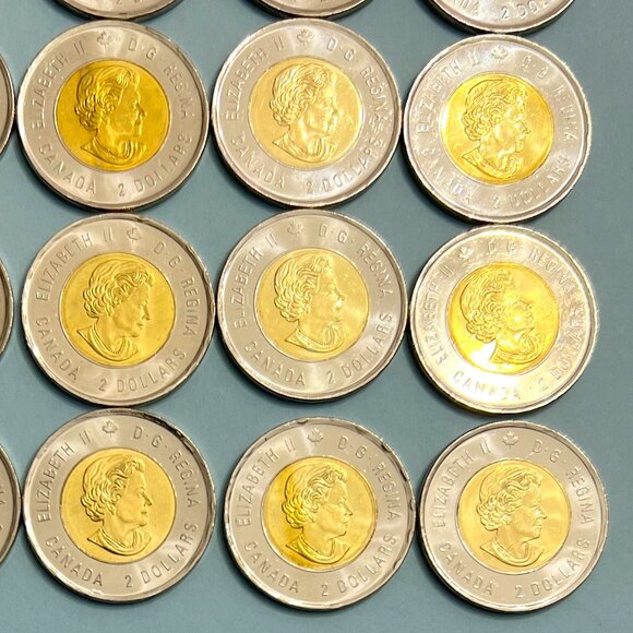 Canada 2019 Uncirculated Coloured 75th Anniversary D-Day Roll of 25 x $2 Toonies - Picture 11 of 16